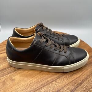 Greats The Royale Shoes Mens 9.5 Brown Leather Casual Made In Italy Sneakers